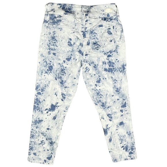 Seven7 Women's Sz 10 High Waist Bleach Wash Tie Dye Jeans Y2K Streetwear Denim - Picture 15 of 15